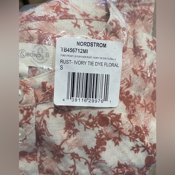 Treasure & Bond-Yoke Front Popover-Women's Size:Small-Color: Rust- Ivory-NEW!! - Picture 6 of 16